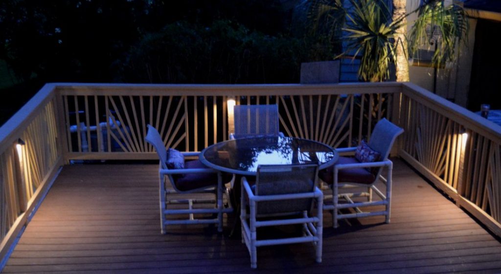 Deck with relaxing LED lighting