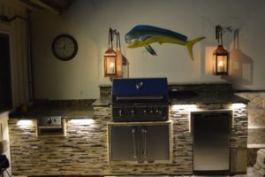 LED Lighting of Summer Kitchen on Patio